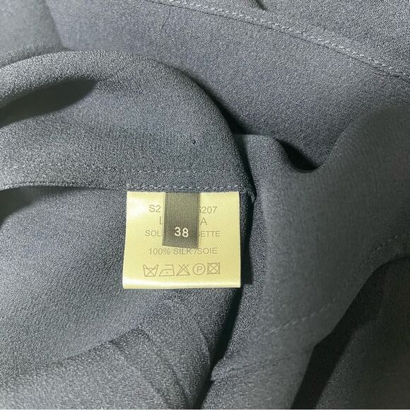 Joseph Women's Size EU 38 US 6 Blue Lucinda Georgette Silk Sleeveless Midi Dress - Picture 7 of 10